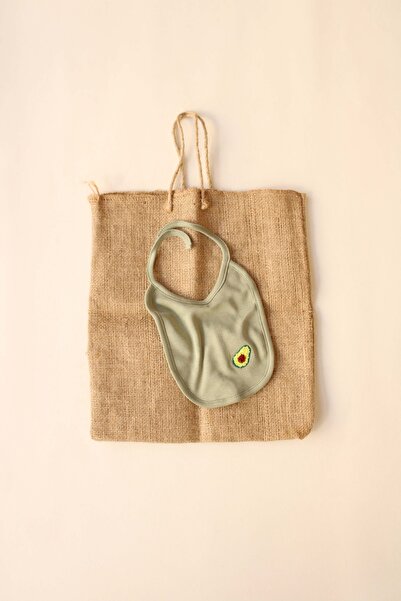 OhlalaKoala Avokado Nakışlı Biyeli Bebek Önlüğü 0-3 Ay