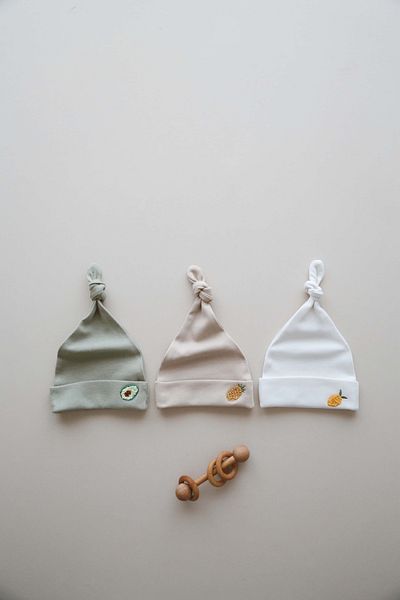 OhlalaKoala 3-Piece Newborn Embroidered Hat Model 3