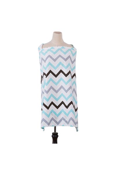 Blooming Blossom - Breathable Printed Nursing Cover - Blue