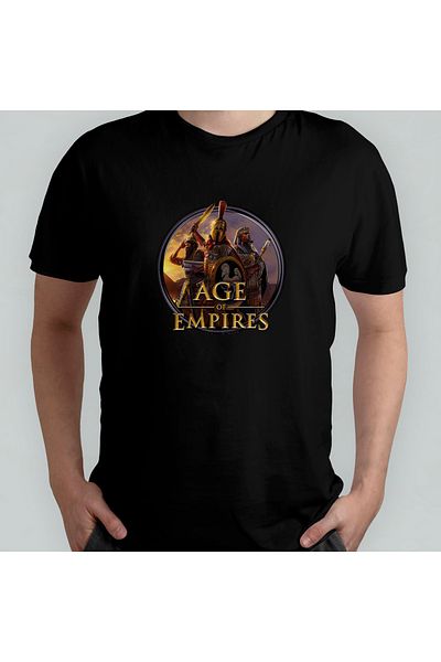 Pixxa Age of Empires Crew Neck 100% βαμβακερό T-shirt - Μοντέλο 1