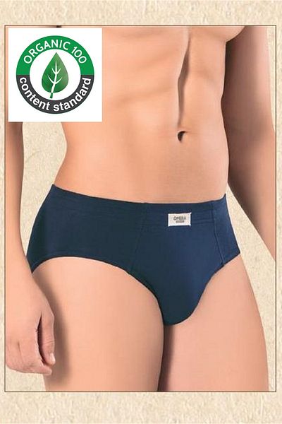 OMERA 5 Pieces, 100% Organic Cotton, Men's Slip Panties