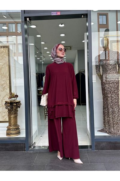 NS Moda Aura Hijab Cherry Rotten Set - Model-529