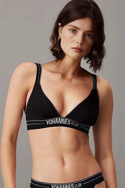 Yohannes Club Black Single Rubber Strap Women's Bra