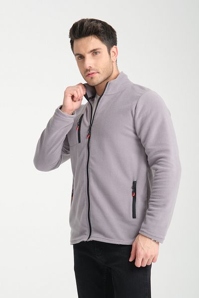 KAPHONE Unisex Fleece Full Zipper 3 Pocket Fleece Jacket