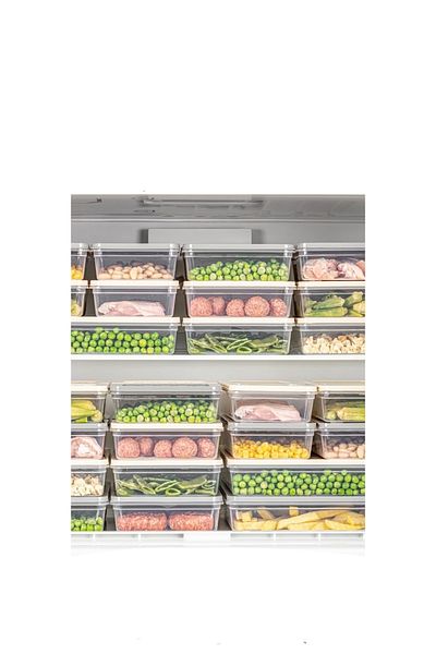 VİZYON Horizontal Lid Diffuse Refrigerator Organizer Storage Container Microwave Container