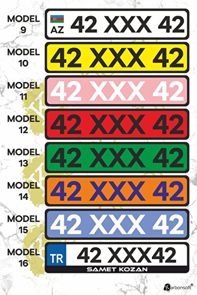 karbonsoft Kişiye Özel Ahşap Dekor Plaka, Karavan Arkası, Otopark, Araba Plaka, Isimli Plaka, Aksesuar Plaka