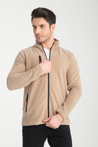 KAPHONE Unisex Fleece Full Zipper 3 Pocket Fleece Jacket