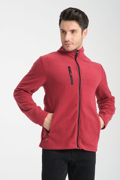 KAPHONE Unisex Fleece Full Zipper 3 Pocket Fleece Jacket