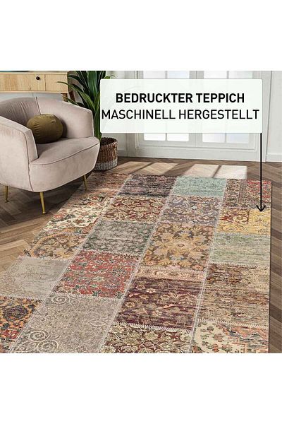 Bamyum Nadine Bedruckter Teppich Chenille-Druck Maschinell hergestellter Teppich