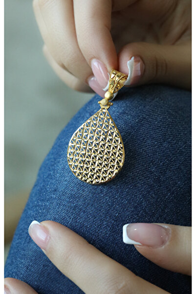 Kuyumcum 22 Ayar Altın Damla Model Kolye Ucu