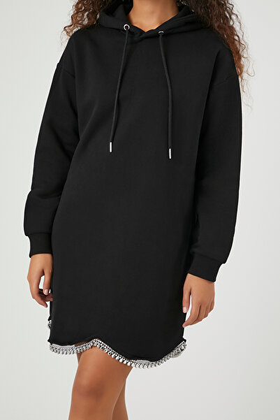 Forever 21 Sweatshirt Taş Detaylı Elbise