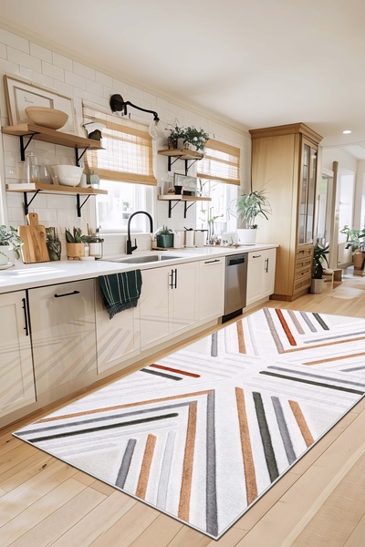 West Home Makinede yıkanabilir kaymaz taban leke tutmaz mutfak halısı salon h...