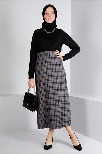 Alvina Pulover din tricotaje cu gât roscat cu model 43194