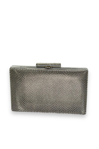 Generic Brand Anthracite Gray Color Laser Patterned Evening Dress Bag Evening...