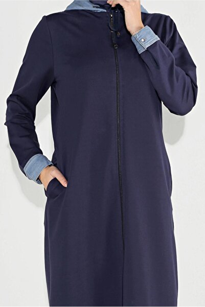 TRENDTESETTÜR Γυναικείο μπουφάν με κουκούλα με φερμουάρ Navy Blue (K.INDIGO) 0729