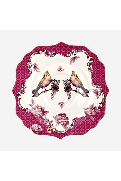 CHIARA ALESSI Allure Pink Porcelain Tea Plate Set 15 Cm