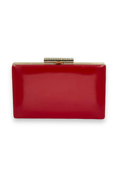 Generic Brand Red Color Skin Leather Matte Leather Evening Dress Bag Evening ...