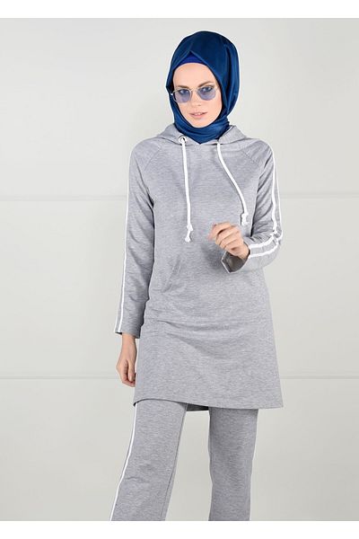 TRENDTESETTÜR T 0051 Bwest-line Detailed Tracksuit Tunic