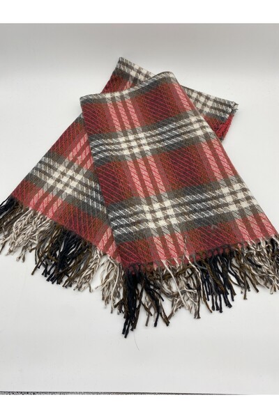 TAKIBOX Red Color Mixed Line Model Shawl