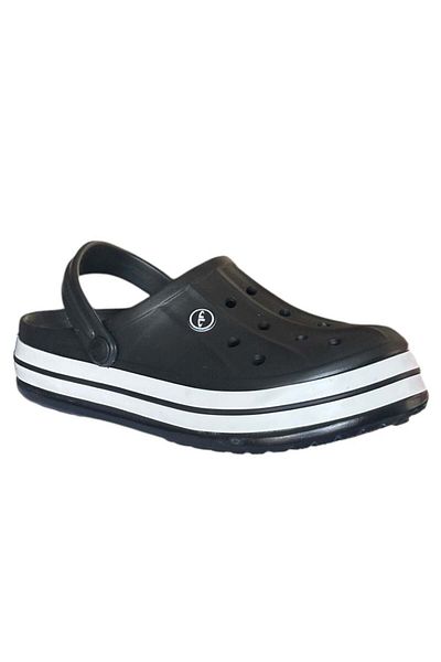 Akınal Bella E457 Black/White Women's Sabo Slippers