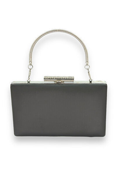 Generic Brand Black Handprint Matte Satin Evening Dress Bag Night Portfolio C...