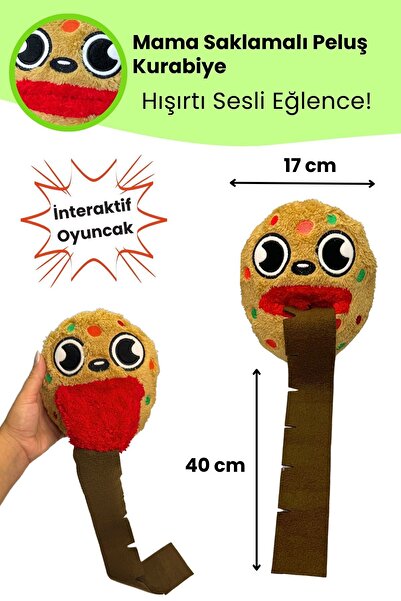 Havhav HavHavCafe Peluş Köpek Oyuncağı Mama Saklamalı Kurabiye Hışırtı Sesli Köpek Oyuncağı