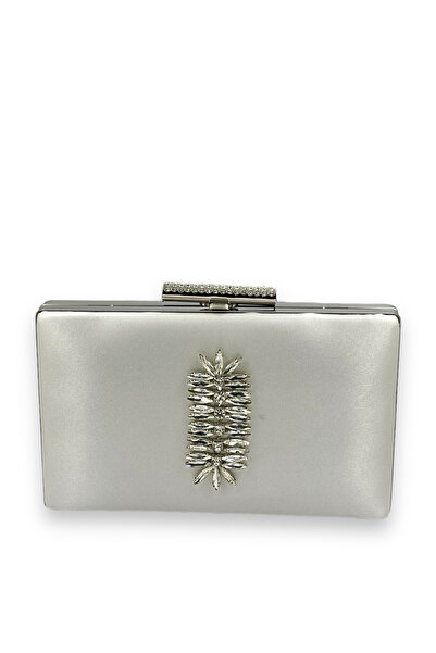 Generic Brand Ecru Pearl White Color Satin Crystal Stone Evening Dress Ç Bag ...