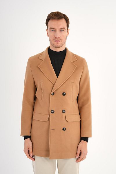 Deri Company Palton pentru bărbați Regal Camel dublu