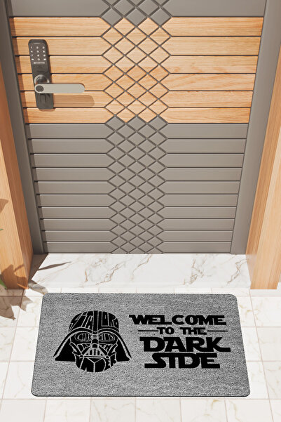 Rugmood Moderni digitalni štamparski sivi dobrodošli tamni stde otirač