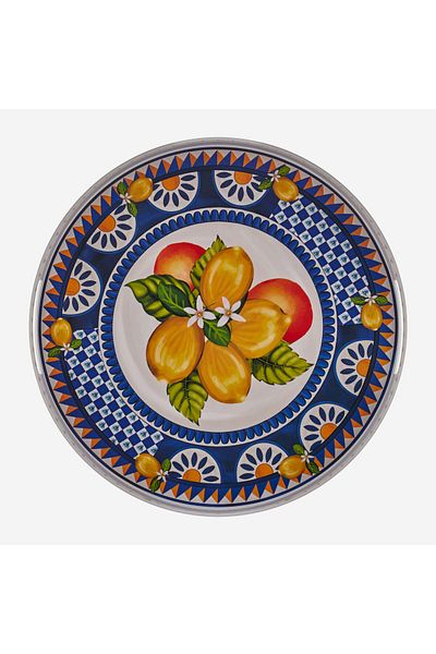 CHIARA ALESSI Portofino Blue Melamine Tray 40 Cm