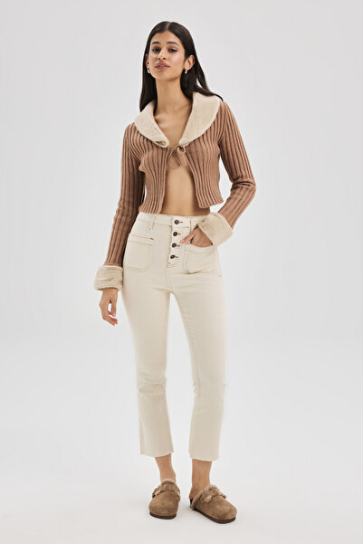 Forever 21 Cepli Düğme Detaylı Jean Pantolon