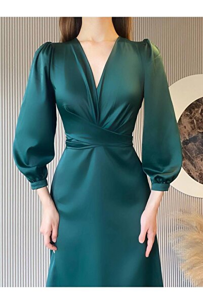 GİZONLY Tarrow Midi Saten Elbise