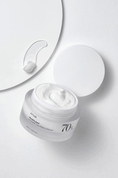 ANUA Heartleaf 70% intenzivní zklidňující krém - hydratační extrakt z listů srdce, 50 ml