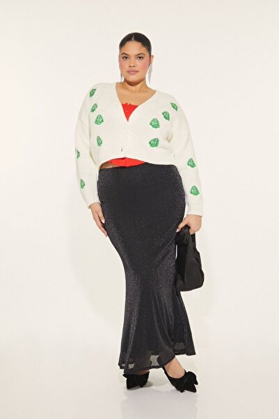 Forever 21 Plus Size Glitter Maxi Etek