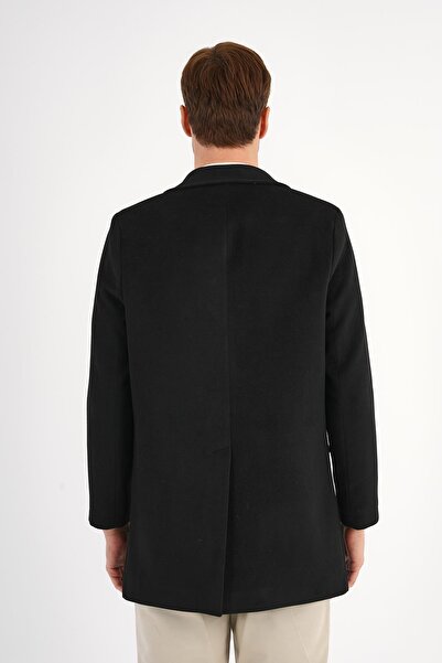 Deri Company Regal Black Double Breasted Men's Coat
