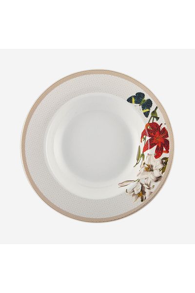CHIARA ALESSI Magic Garden 21 Cm White Porcelain Pit Plate
