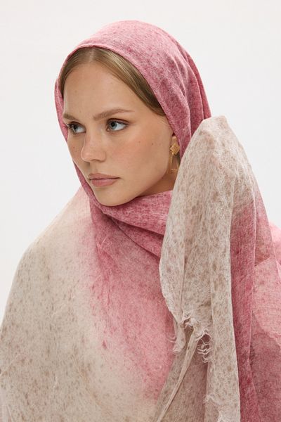 FENZA SCARF ΣΑΛΙ ΜΕ ΣΧΕΔΙΟ ΠΛΑΙΣΙΟ ALBERT Λινό