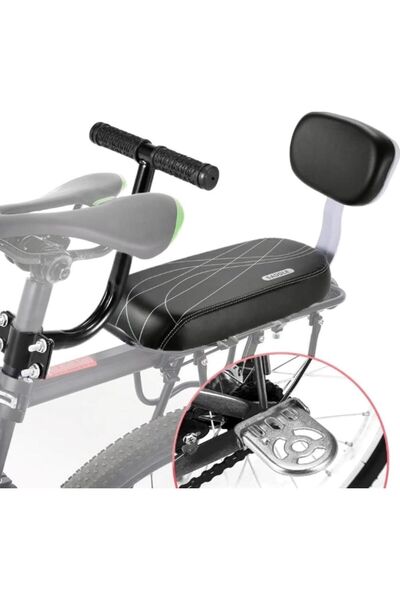 Asroya Bisiklet Arka Çocuk Koltuğu Sırt Dayamalı (Basamaklı - Gidonlu) Bagaj Koltuğu (BAGAJ DAHİL DEĞİL)