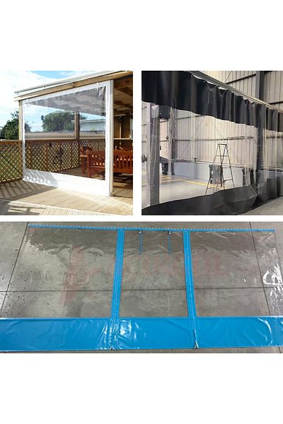 PVC Transparent Balcony Curtain 0.40 mm Internal Partition Curtain Waterproof Tarpaulin