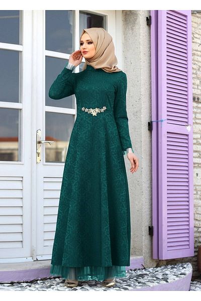 TRENDTESETTÜR Rochie de seara cu guler judecator din tul 2231