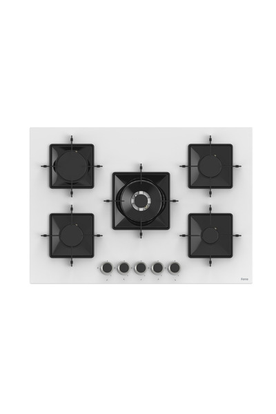 Ferre Ss Serisi Beyaz 5 Gözlü Ankastre Set ( Qbl62cb-ss036-d081 )