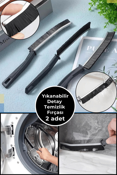 Kinlee 2’li Süper Ince Çok Amaçlı Temizlik Fırçası | Yıkanabilir Mutfak Ve Ba...