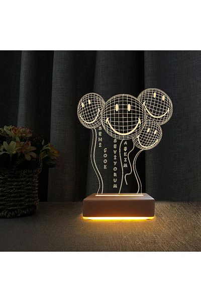 Vipyol Balloon Design Led Table Night Light Special Day and Valentine's Birthday Gift