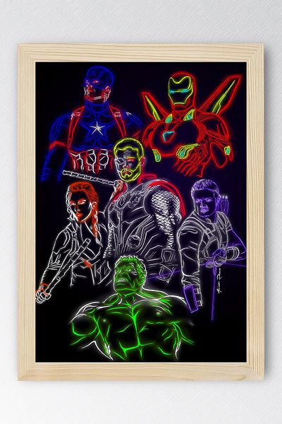 Saturn Πίνακας με κορνίζα Avengers - Πίνακας με αφίσα Avengers Marvel