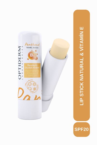 Optiderm Lip Stick Natural & Vitamin E SPF20+