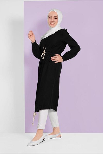 TRENDTESETTÜR Lace-Up Waist Tunic 5466