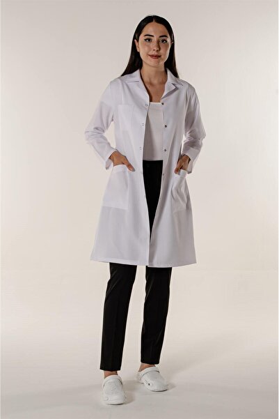 Genel Markalar Beyaz Kadın Doktor Öğretmen Eczacı Hemşire Önlüğü Açık Yaka