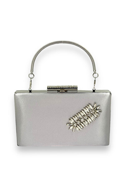 Generic Brand Women's Evening Dress Bag with Stones – Satin, Crystal Embellis...