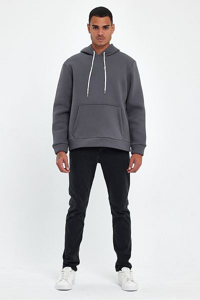 Superlife Ανδρικό φούτερ Superlife Fleece άνετο με κουκούλα σε μούχλα με 3 κλωστές