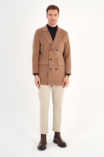 Deri Company Palton pentru bărbați Regal Beige dublu